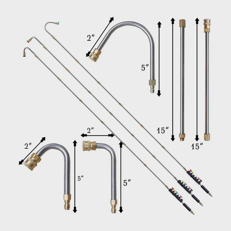 🚿4000 PSI Hogedrukreinigerlansset – Reinig Hoogte & Goots Zonder Ladder!