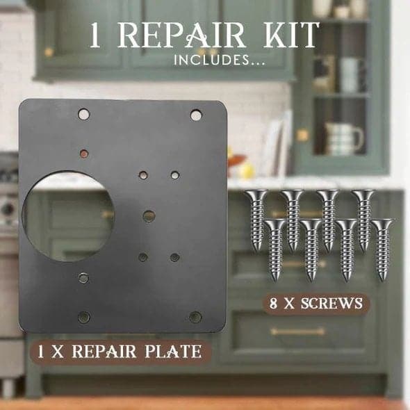 Scharnier Reparatieset – Universele Kastdeur Reparatieplaat RVS