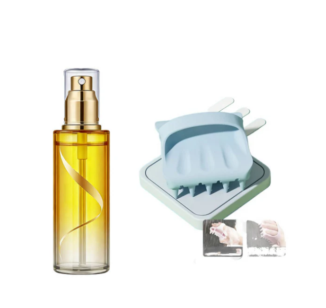 💁♀️Olie- en serumspray voor krullend haar💆♀️Lichte 3-in-1 behandeling: glans, bescherming tegen pluis en blijvende kruldefinitie – zonder zware resten!
