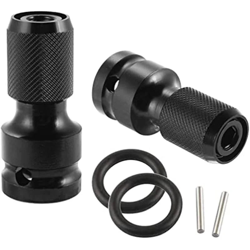 📢📢50% KORTING⏰1/4" Hex Shank Dopsleuteladapter – 1/2" naar 1/4", Snelontgrendeling⚙️