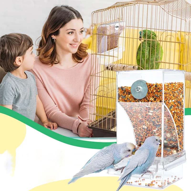 🐦Automatisch No-Spill Transparant Vogelvoederhuisje – Zie Vogels van Dichtbij | Zonder Morsen 🌿✨