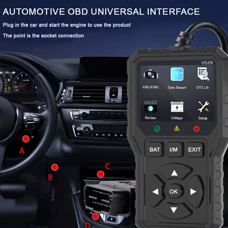 🔥Geavanceerd OBD2-diagnoseapparaat, professionele uitlezer voor motorfoutcodes, ondersteunt resetfuncties en realtime gegevensbewaking.