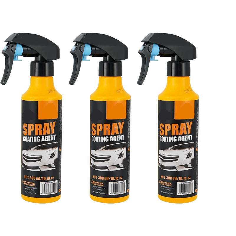 🚗3-in-1 SiO₂ keramische snelcoatingspray – wassen zonder water, streeploze glans en waterafstotende bescherming