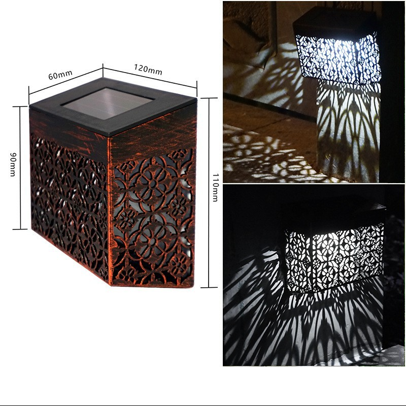 Solar LED Wandlamp met Opengewerkt Design voor Tuin & Pad