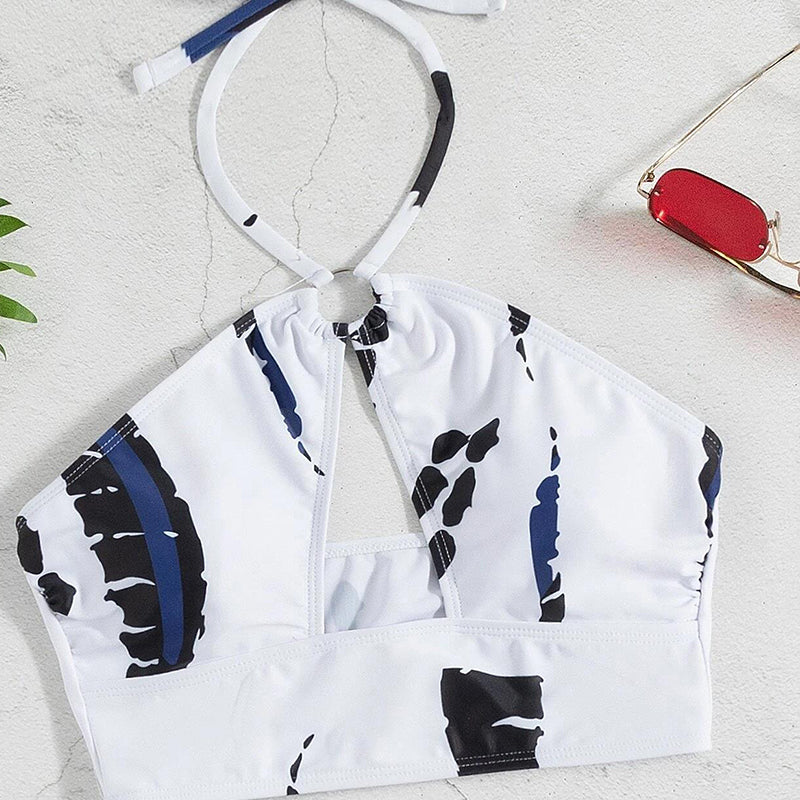 Dames 3-delige bikiniset met ruches