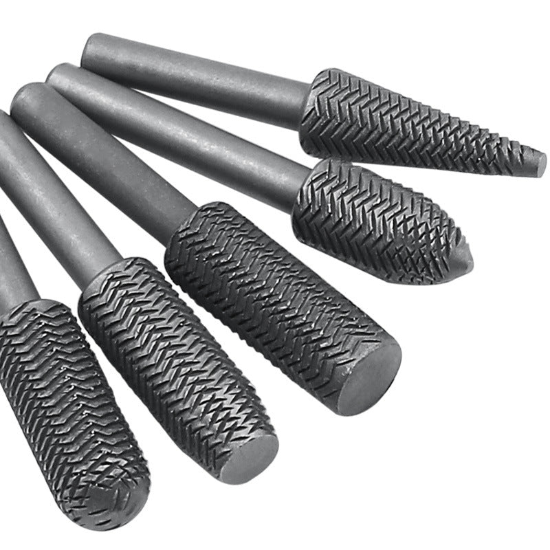 🔧 NU 50% KORTING!✨ 5-delige set roterende staalvijlen – Duurzaam, verschillende vormen & effectief ontbramen 🛠️