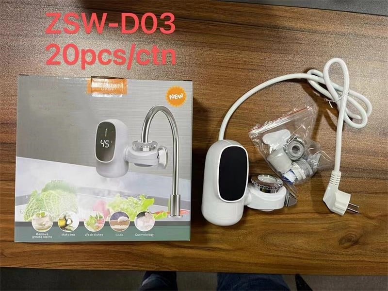 📢📢50% KORTING⏰Instant keukenkraan waterverwarmer – 3400W, digitaal display, eenvoudige installatie, energiebesparend, perfect voor keuken/badkamer ✨