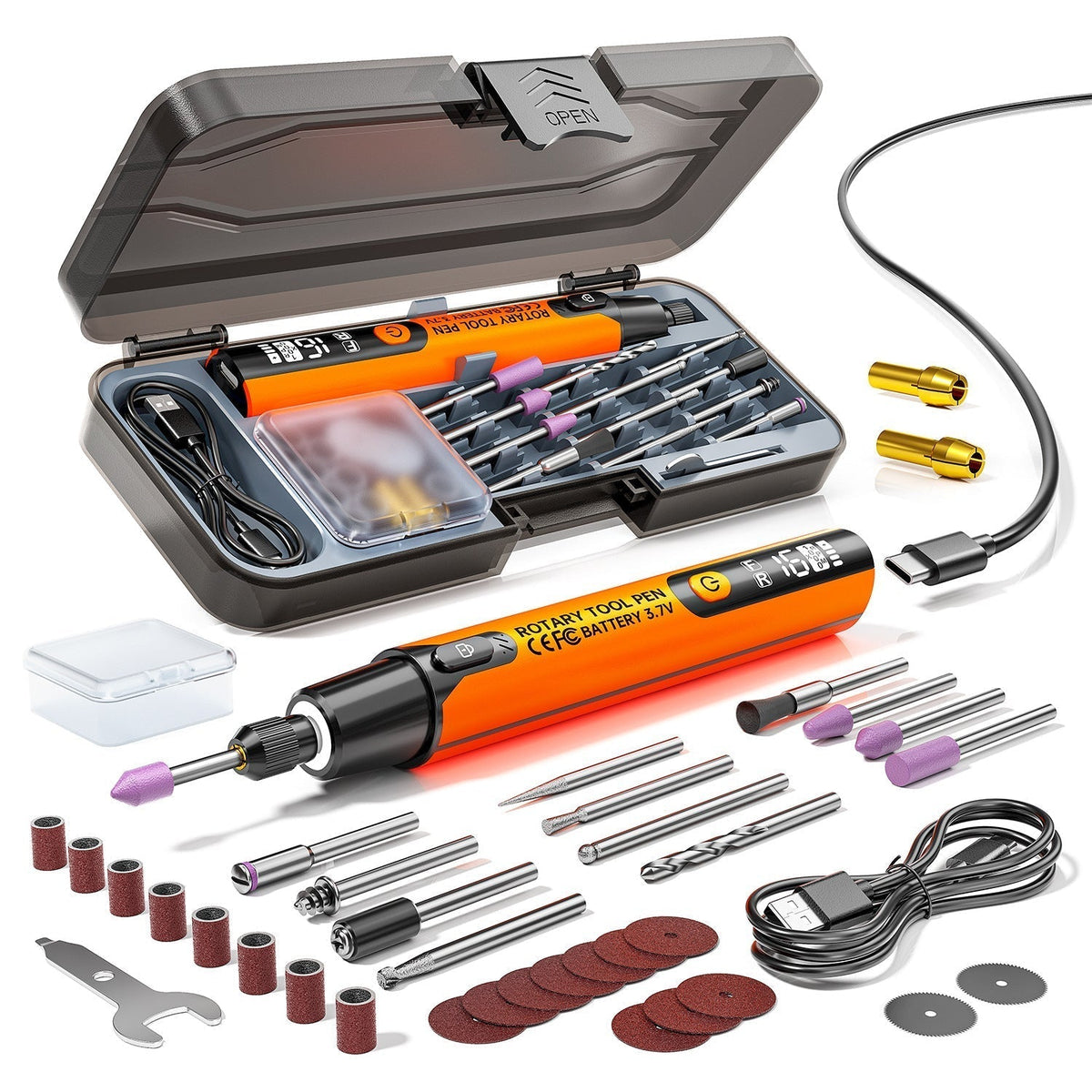 🔥50% KORTING NU!🔥 🛠️ Draagbare Polijst- & Slijpset – elektrisch, compact & perfect voor hout, metaal & kunststof, eenvoudig accessoires wisselen, perfect voor de doe-het-zelver ⚡