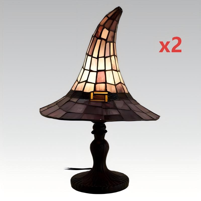 Betoverende Sfeer Glas-in-lood Heksenlamp