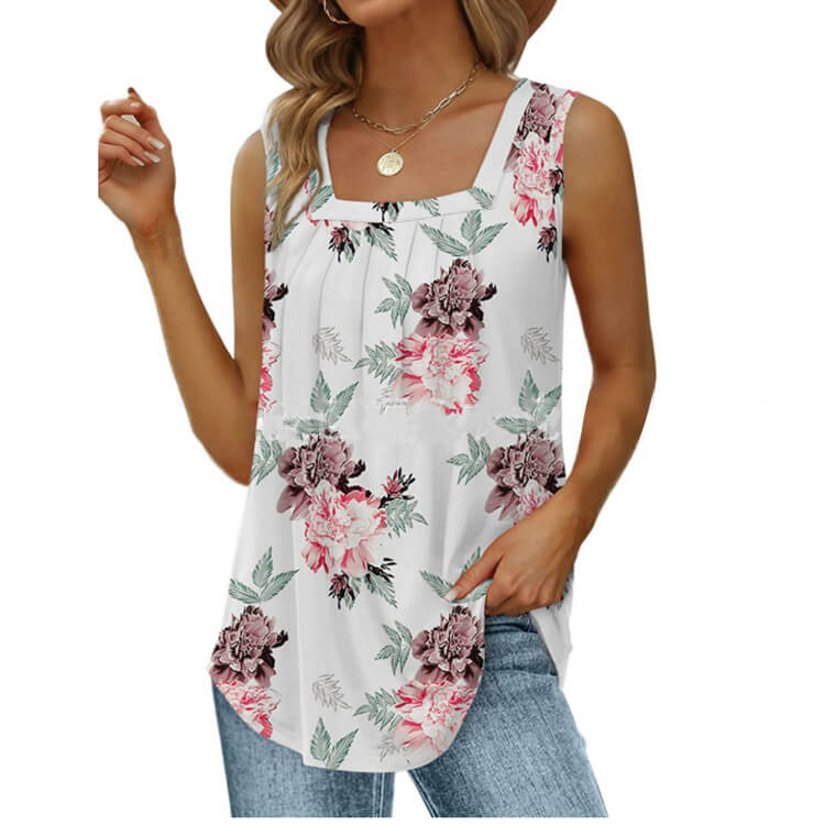 ✨✨ Leuke dames tanktops – Losvallend, casual, zomerse U-hals, mouwloos en heerlijk zacht 👚