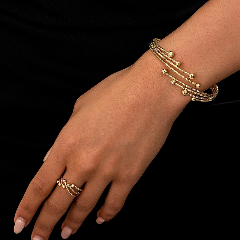 ✨ Set met glinsterende wikkelarmbanden voor dames