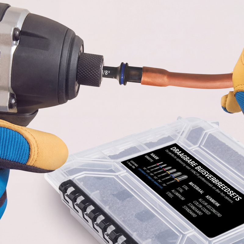 🔧 Koperen buisexpander set — kogellagerstaal, 6 maten, geschikt voor HVAC & airconditioning ✨