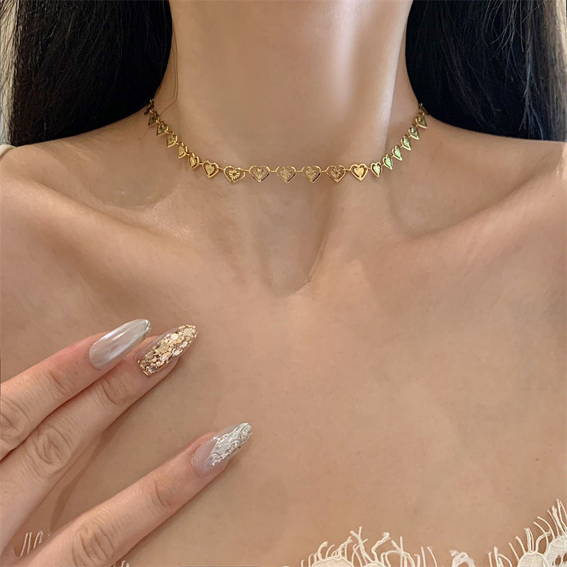 🎉 BEPERKTE TIJD 50% KORTING! 💛 Stralende Hart Ketting – Gepolijst Opengewerkt Hart Schakel, Lichtgewicht & Vrouwelijke Charme voor Dagelijks Dragen ✨