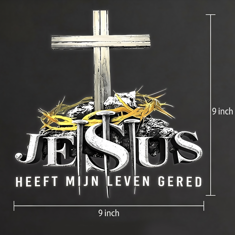 Waterdichte Christelijke Kruis Auto Vinyl Sticker