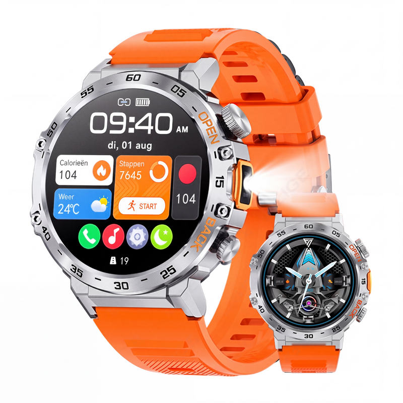 Multifunctionele outdoor smartwatch voor sport en fitness