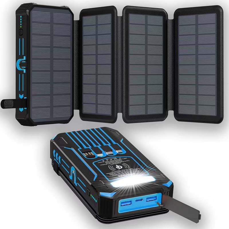 20000mAh zonne-energie powerbank met LED-zaklamp