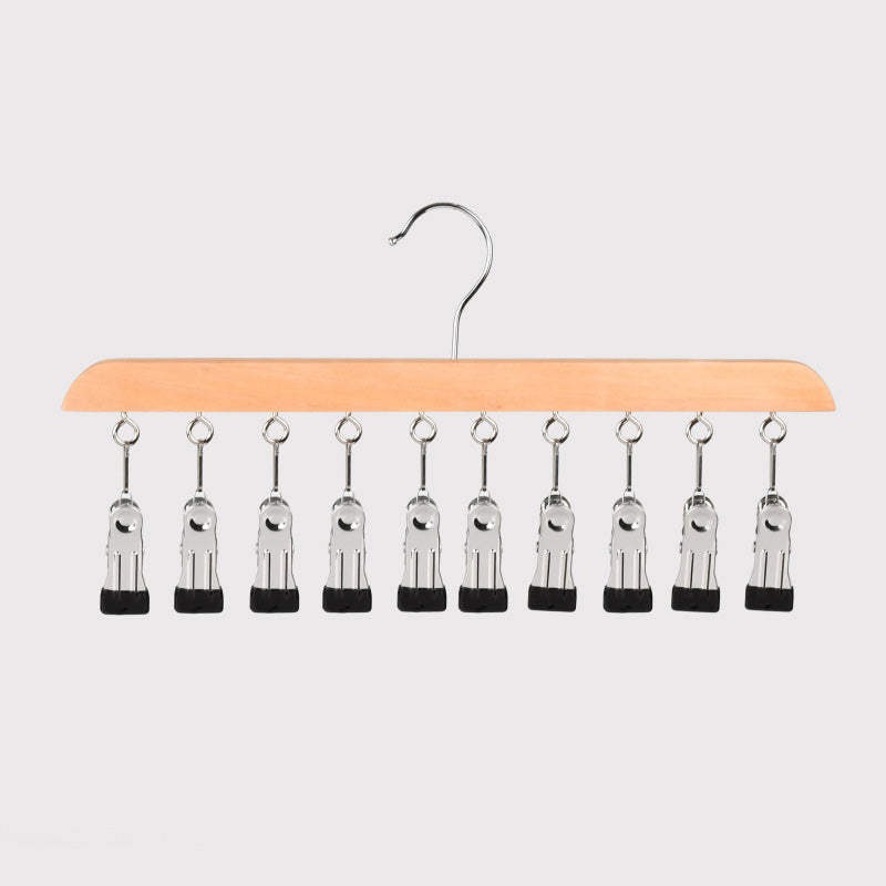 Multi-Clip Houten Hanger voor Kledingkastorganisatie