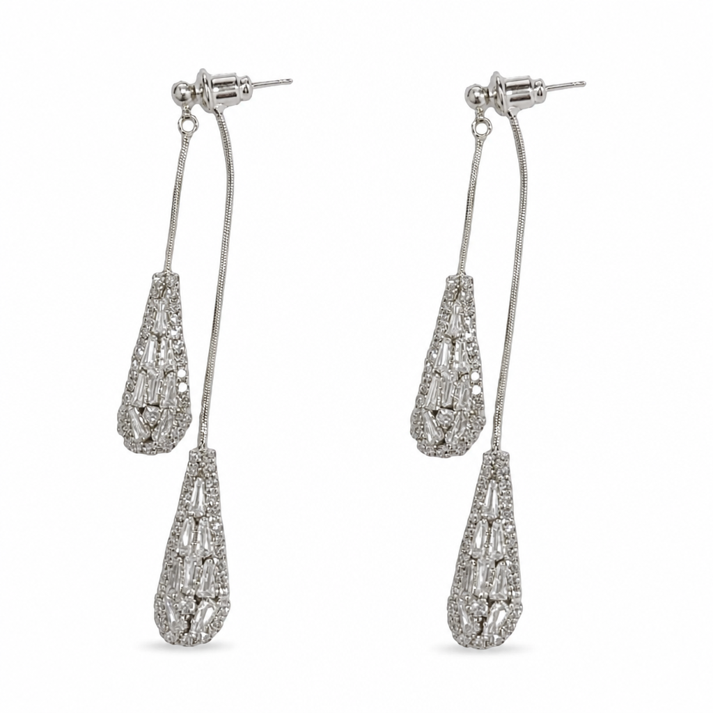 ✨ Dames Oorbellen met Zirkonia en Waterdruppelkwastje, Eleganter en Veelzijdig 💎🌸