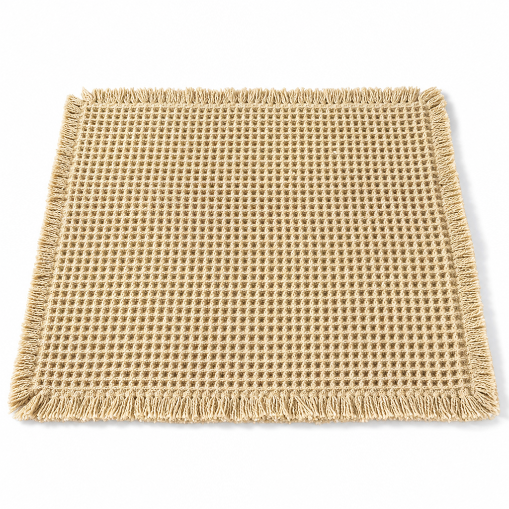 Antislip, waterabsorberende badmat met wafelstructuur, effen deurmat voor in de hal