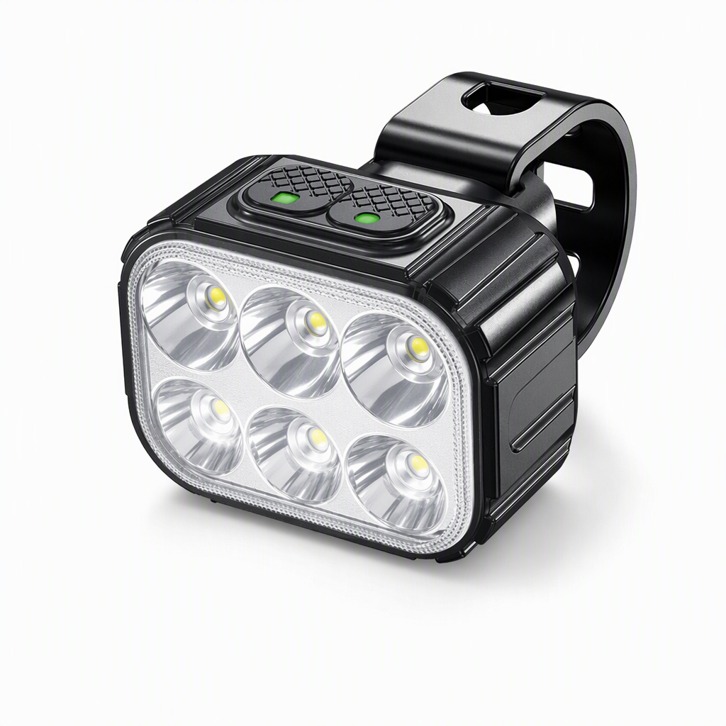 Helder fietslamp met voorlamp en achterlicht voor veiligheidswaarschuwing bij nachtelijk mountainbiken en fietsaccessoires