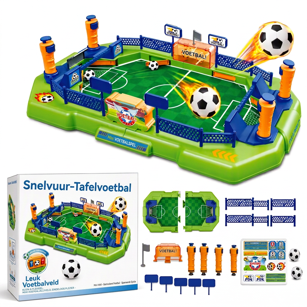 interactief tafelvoetbalspel voor twee spelers - gezellig tafelvoetbalspel voor kinderen