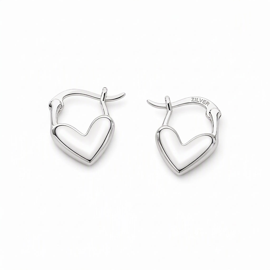 💕 50% KORTING! ✨ Kleine hartvormige schoepoorbellen – gladde afwerking en Franse minimalistische stijl ✨