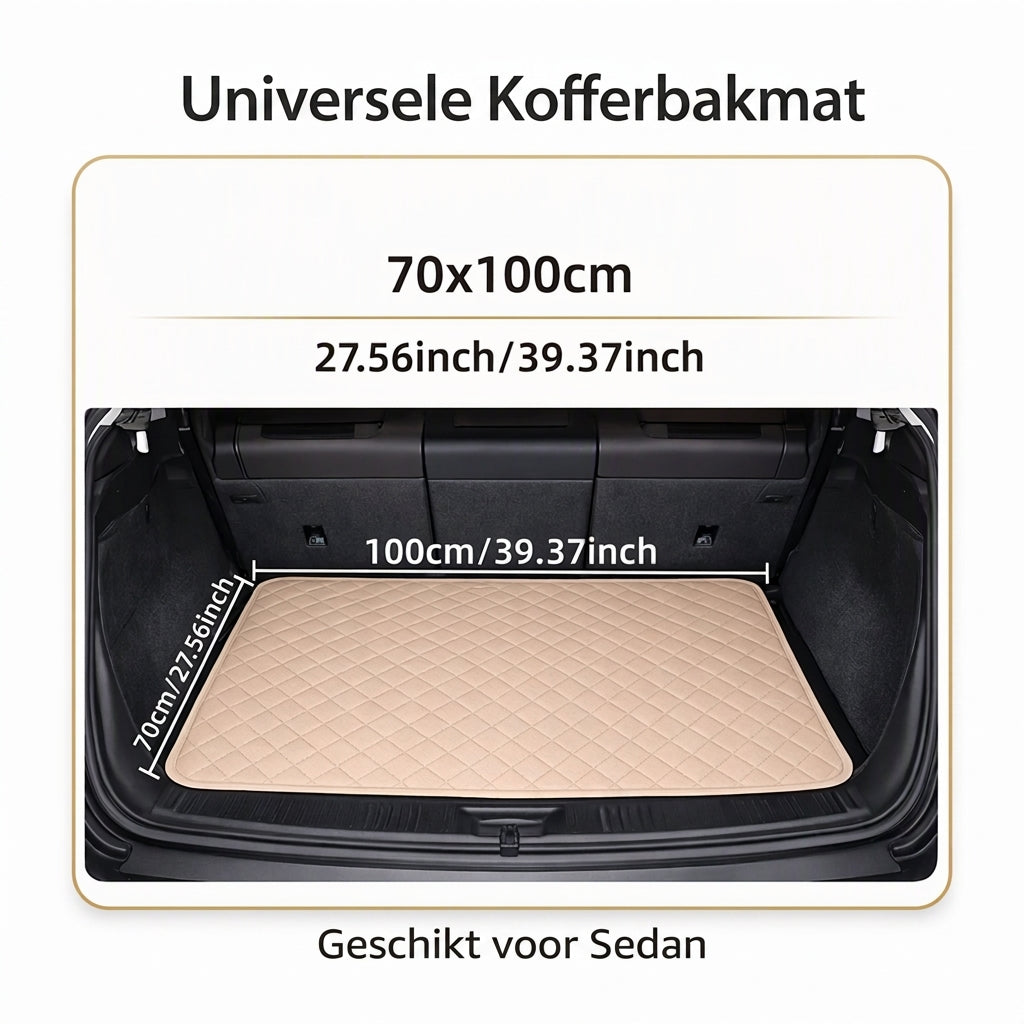 📢📢 50% KORTING!! ⏰ Universele kofferbakmat van PVC-leer voor sedans en SUV's, eenvoudig schoon te maken, 100x70 cm