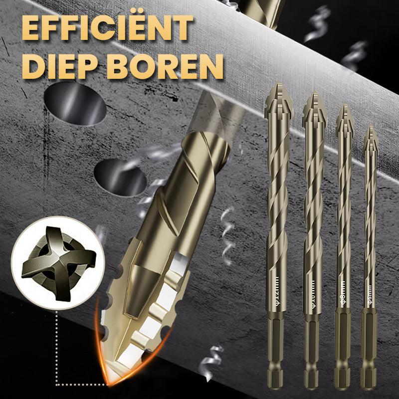 🔥2026 Hot Sale🔥Hoogwaardige 4-Fluit Getande Excentrische Boorbitset