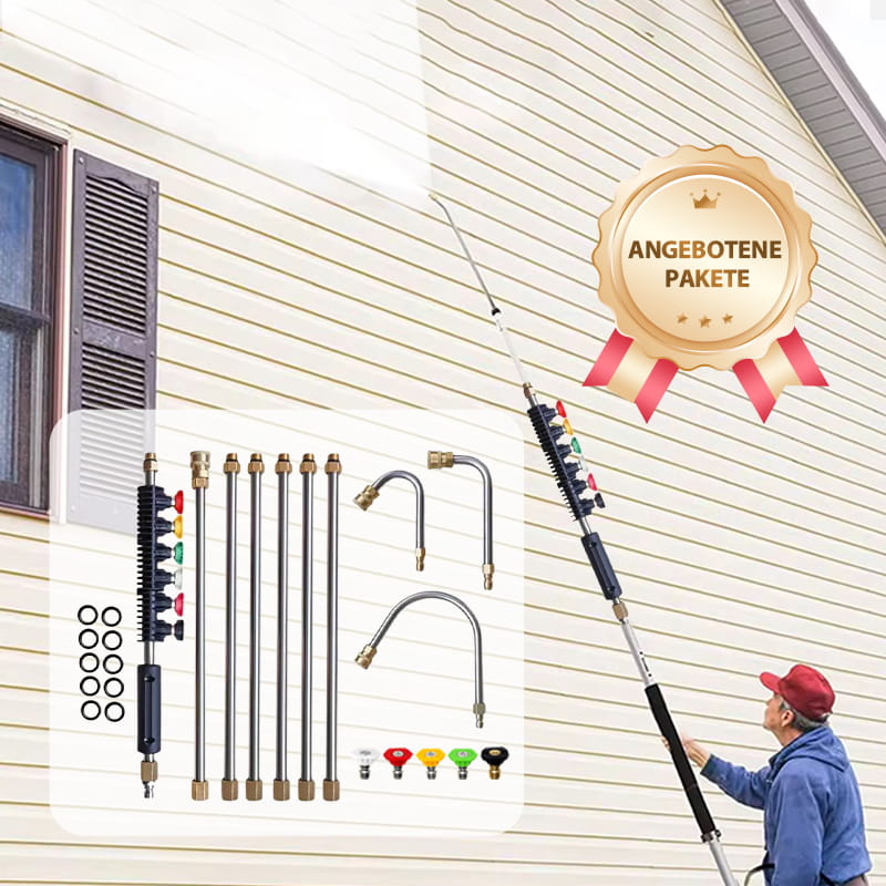 🚿4000 PSI Hogedrukreinigerlansset – Reinig Hoogte & Goots Zonder Ladder!