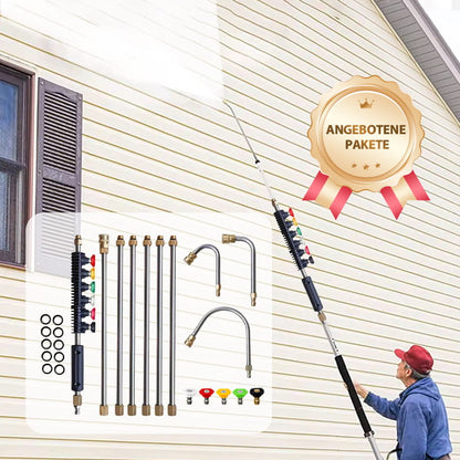 🚿4000 PSI Hogedrukreinigerlansset – Reinig Hoogte & Goots Zonder Ladder!