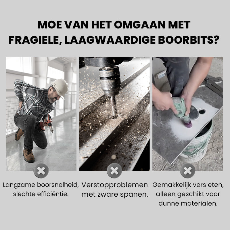 🔥2026 Hot Sale🔥Hoogwaardige 4-Fluit Getande Excentrische Boorbitset