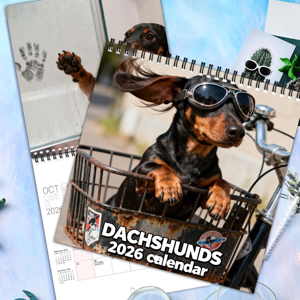 2026 Schattige Teckel Wandkalender