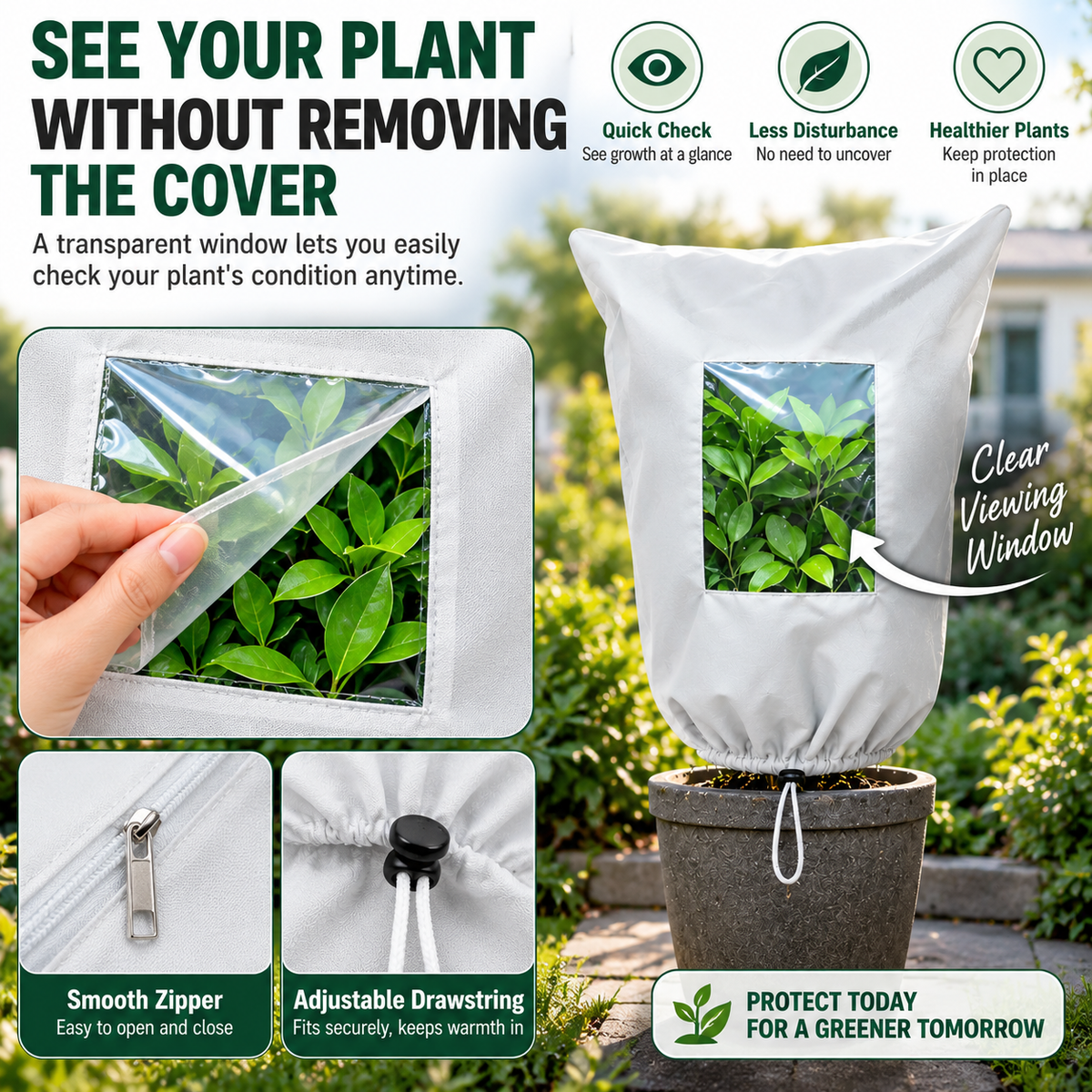 🛡️✨ 50% KORTING! Bescherm je planten vóór de eerste vorst! Deze herbruikbare winterhoes met rits en ademend materiaal houdt struiken, bomen en potplanten veilig – seizoen na seizoen!