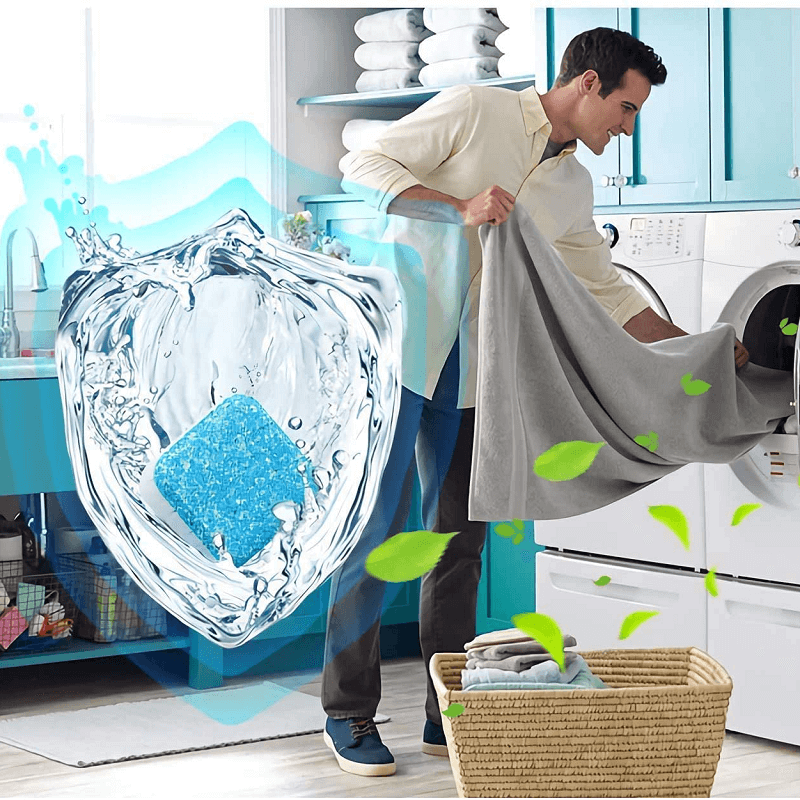 💐Wasmachine ruikt muf of trekt slechte geuren – Wasmachine Reinigingstabletten | 12 Tabletten per Doos | Koop 2 Krijg 1 Gratis 🧼✨