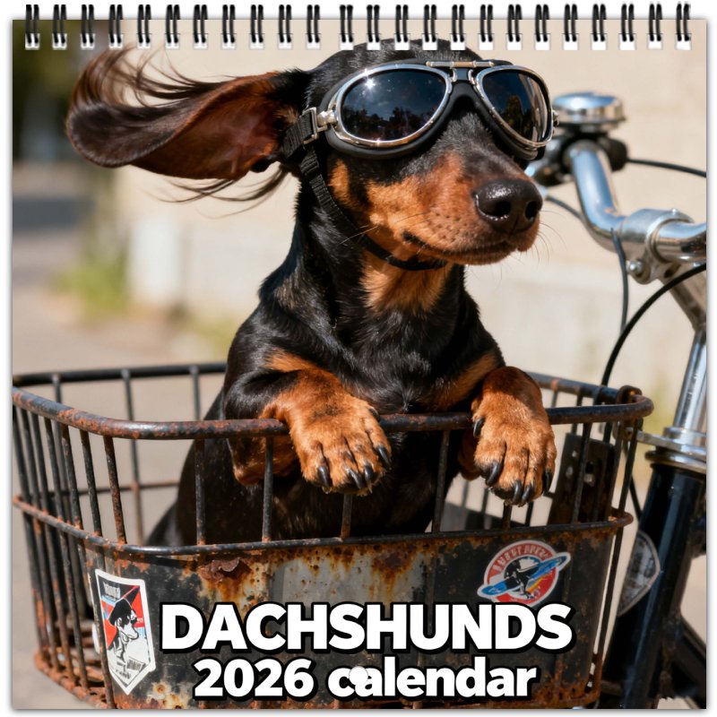 2026 Schattige Teckel Wandkalender