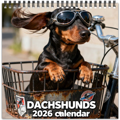2026 Schattige Teckel Wandkalender