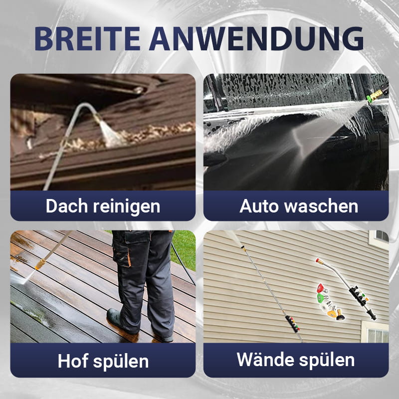 🚿4000 PSI Hogedrukreinigerlansset – Reinig Hoogte & Goots Zonder Ladder!