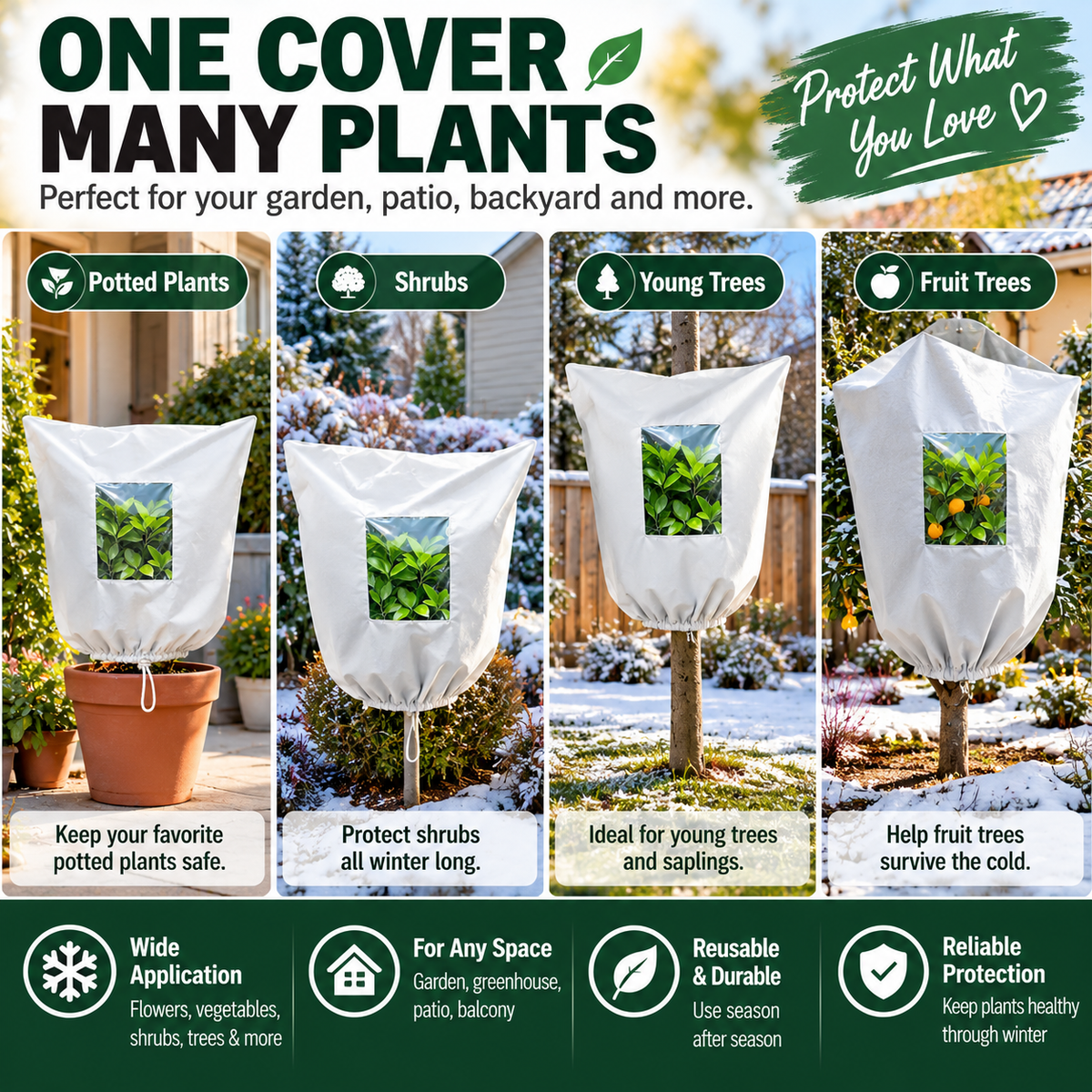 🛡️✨ 50% KORTING! Bescherm je planten vóór de eerste vorst! Deze herbruikbare winterhoes met rits en ademend materiaal houdt struiken, bomen en potplanten veilig – seizoen na seizoen!
