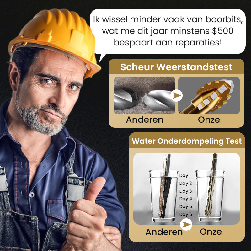 🔥2026 Hot Sale🔥Hoogwaardige 4-Fluit Getande Excentrische Boorbitset