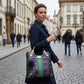 Elegante shopper van PU-leer met slangenprint
