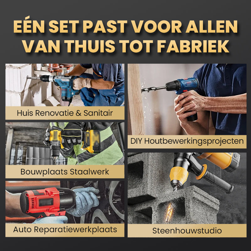 🔥2026 Hot Sale🔥Hoogwaardige 4-Fluit Getande Excentrische Boorbitset