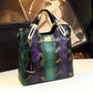 Elegante shopper van PU-leer met slangenprint