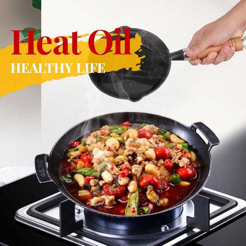 📢📢50% KORTING & Op Voorraad⏰ 🍳 Mini Antiaanbak Ijzeren Pan 3,9"/10 cm – Gezond Gietijzer, Gelijkmatige Warmtegeleiding & Houten Handvat ✨