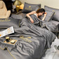 🛏️50% KORTING❄️Alsof je elke zomernacht in een ijskoude gletsjerspleet kruipt die je lakens zelf schoon wast! Deze 4-delige verkoelende set voelt als zijde, ademt als katoen, en maakt van je bed een koel eiland.