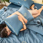 🛏️50% KORTING❄️Alsof je elke zomernacht in een ijskoude gletsjerspleet kruipt die je lakens zelf schoon wast! Deze 4-delige verkoelende set voelt als zijde, ademt als katoen, en maakt van je bed een koel eiland.