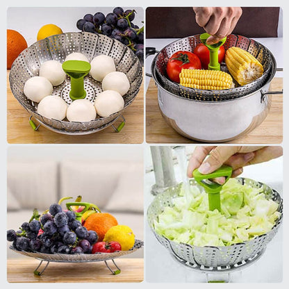 🌻Herfst Aanbieding📢📢 50% KORTING!! ⏰🧑‍🍳Roestvrijstalen opvouwbare groentestomer