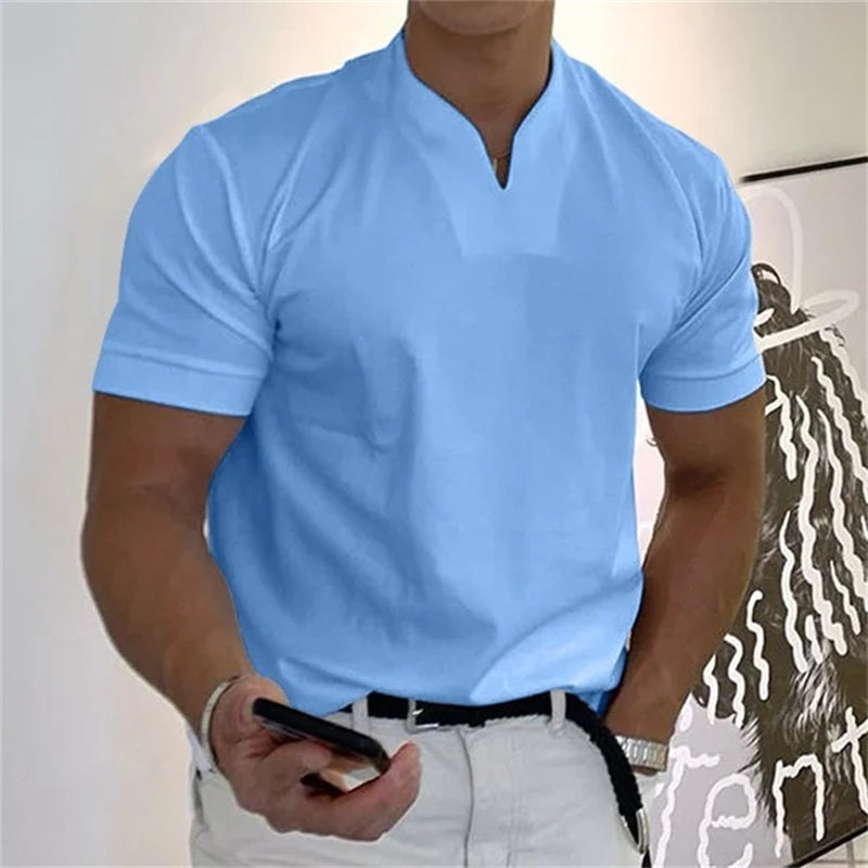 ⏰ Nu slechts 50% korting! 💎 Heren Gentlemans Zakelijke Korte Mouwen Fitness T-shirt