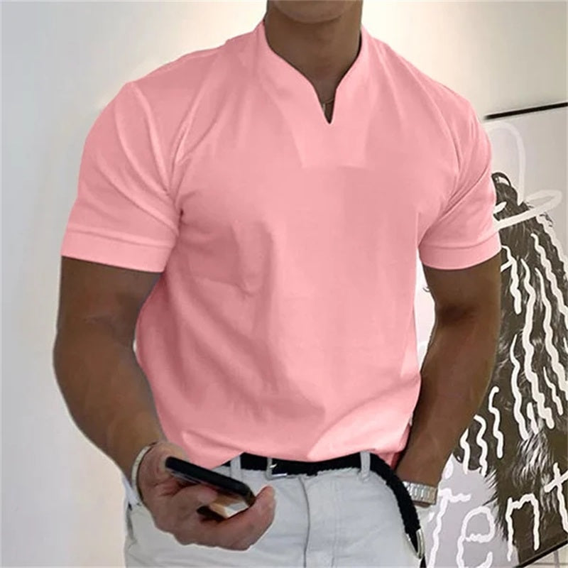⏰ Nu slechts 50% korting! 💎 Heren Gentlemans Zakelijke Korte Mouwen Fitness T-shirt
