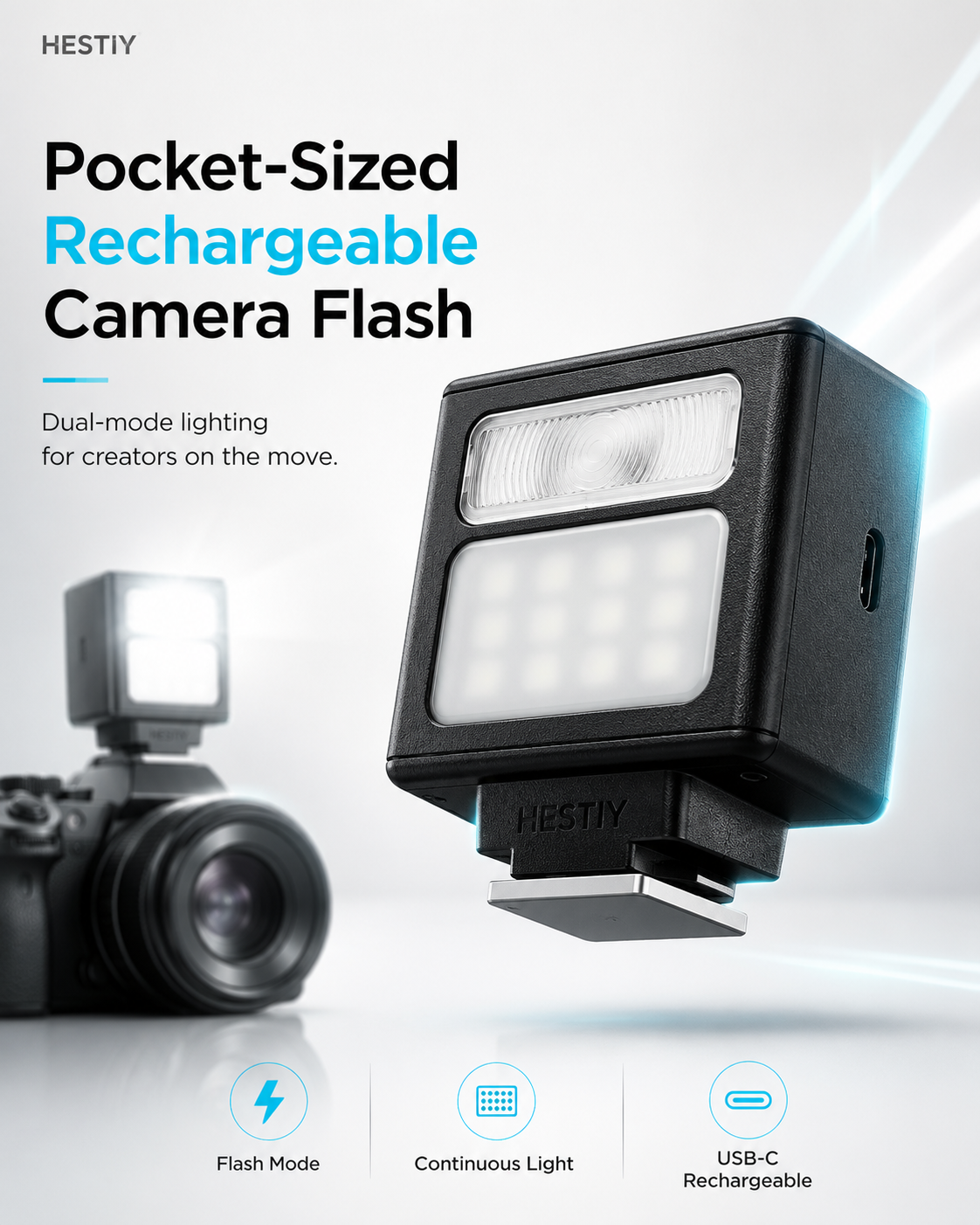 🔥50% KORTING🔥Oplaadbare cameraflitser in zakformaat
