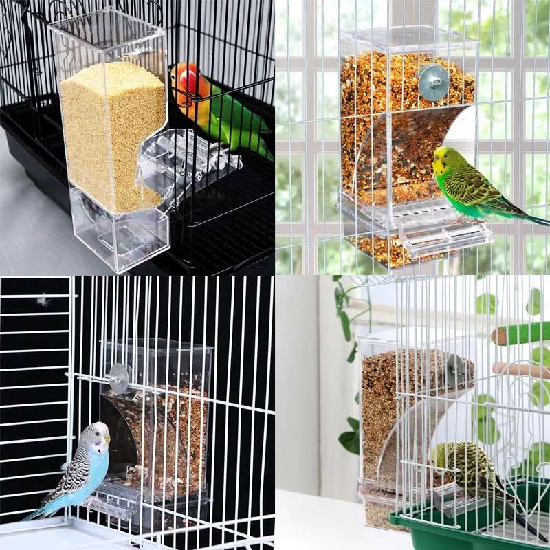 🐦Automatisch No-Spill Transparant Vogelvoederhuisje – Zie Vogels van Dichtbij | Zonder Morsen 🌿✨